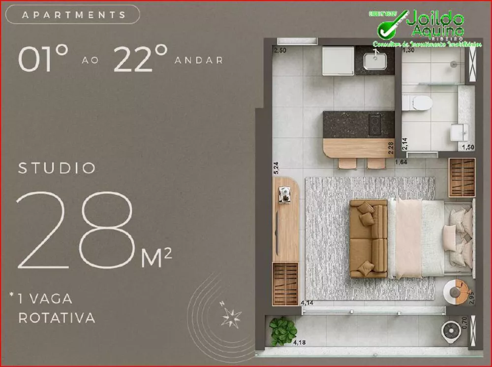 Apartamento à venda com 1 quarto, 28m² - Foto 21