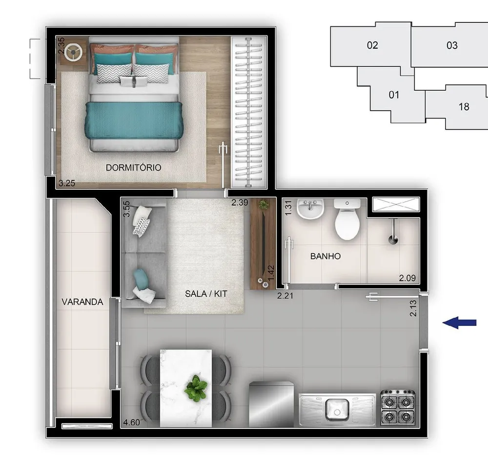 Apartamento, 2 quartos, 52 m² - Foto 44