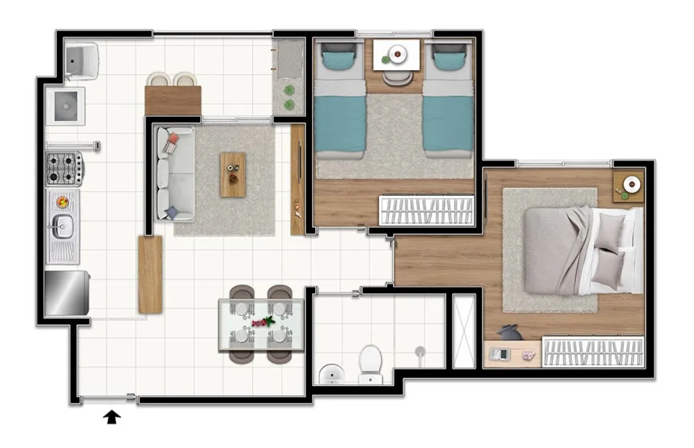 Apartamento, 2 quartos, 45 m² - Foto 21