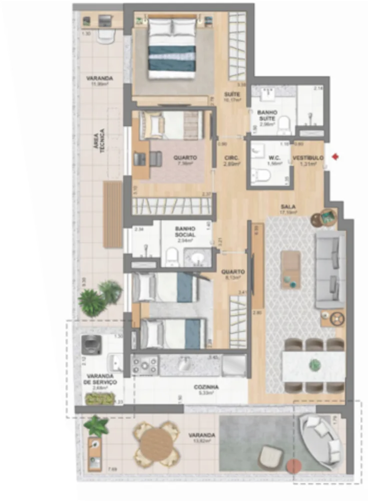 Apartamento, 3 quartos, 84 m² - Foto 39