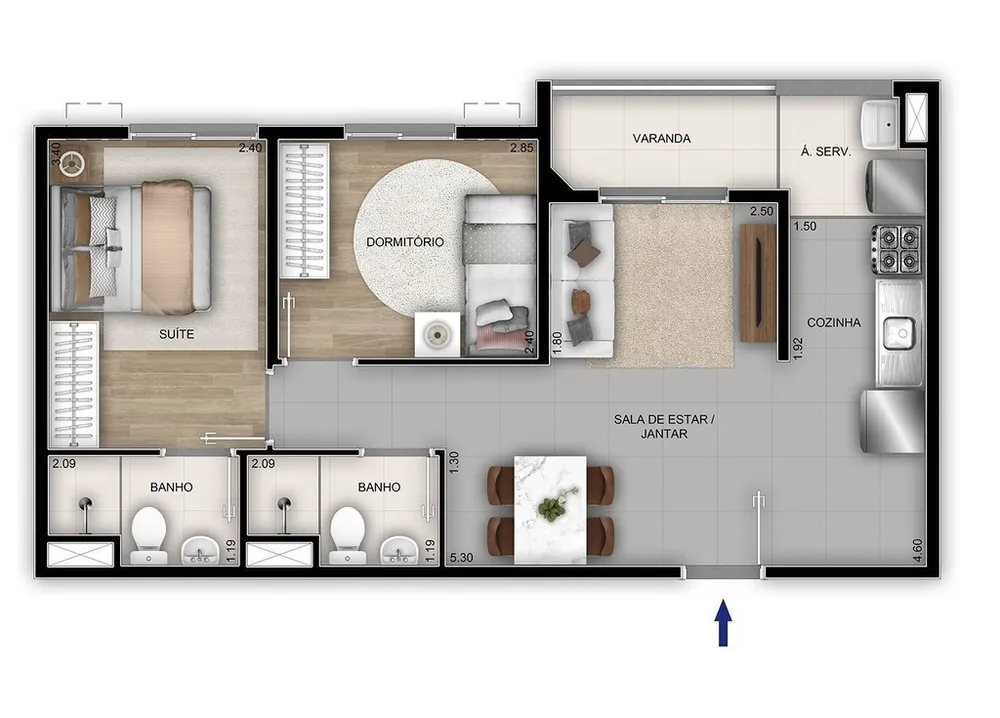 Apartamento, 2 quartos, 41 m² - Foto 46
