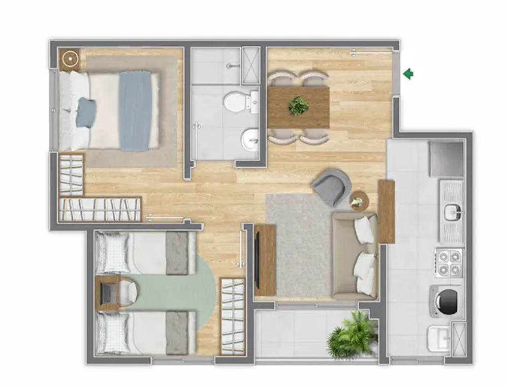 Apartamento, 2 quartos, 49 m² - Foto 16