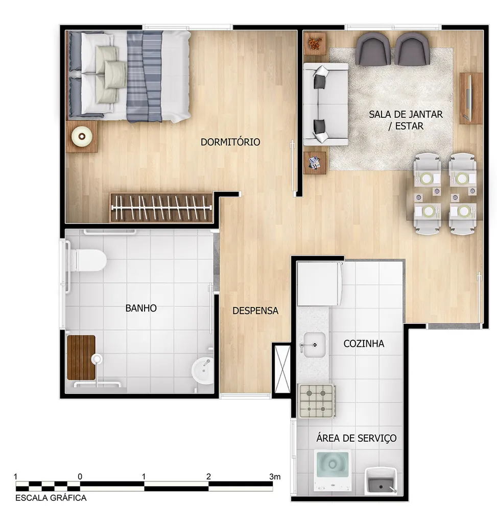 Apartamento, 1 quarto, 40 m² - Foto 9