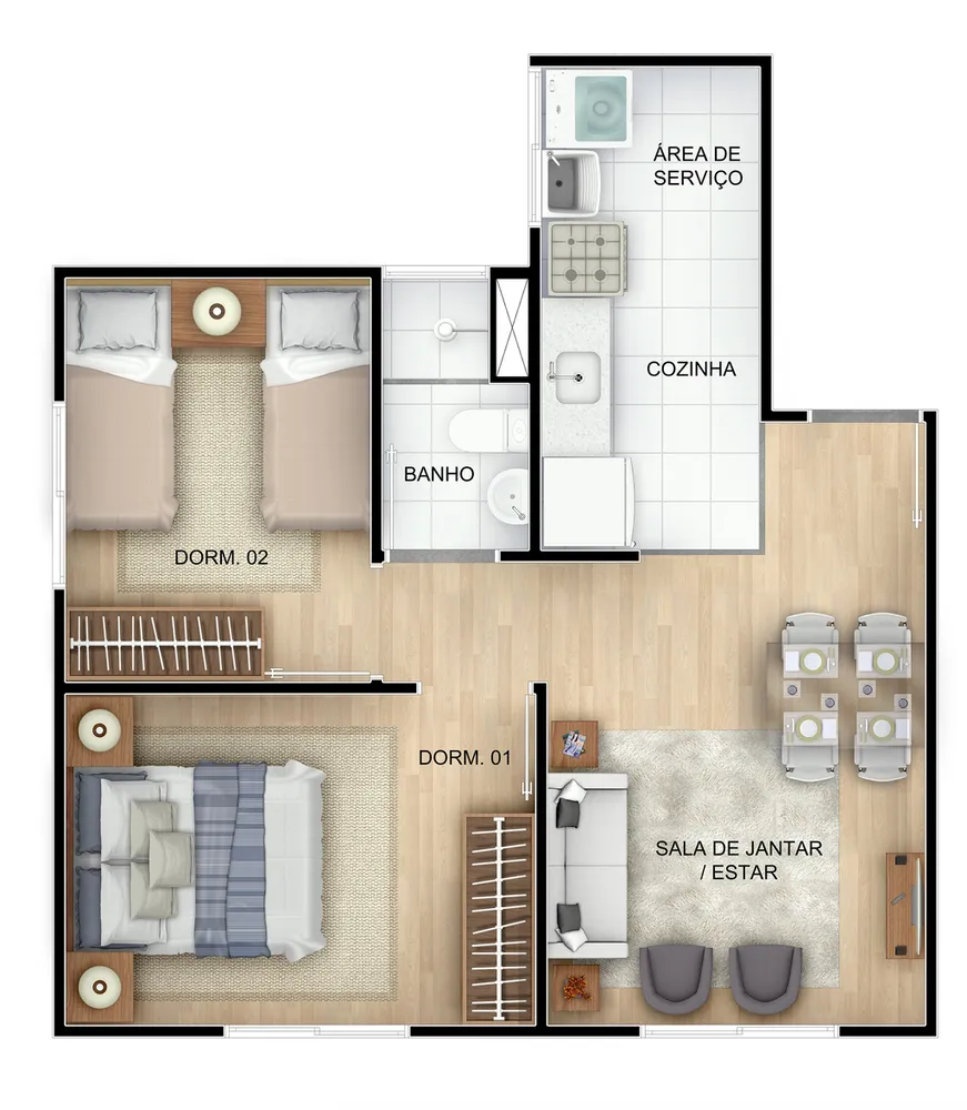 Apartamento, 2 quartos, 40 m² - Foto 10