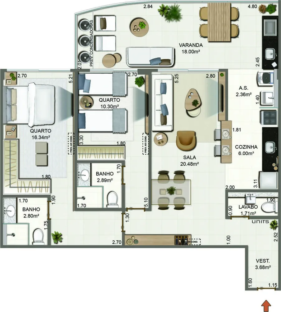 Apartamento, 2 quartos, 92 m² - Foto 12