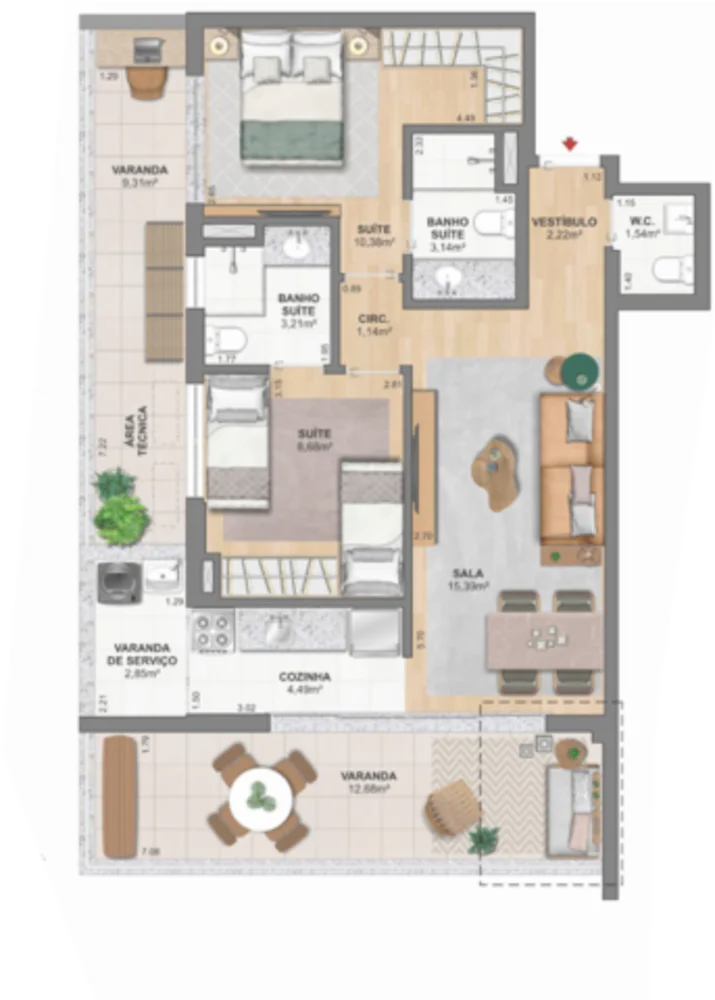 Apartamento, 2 quartos, 73 m² - Foto 45