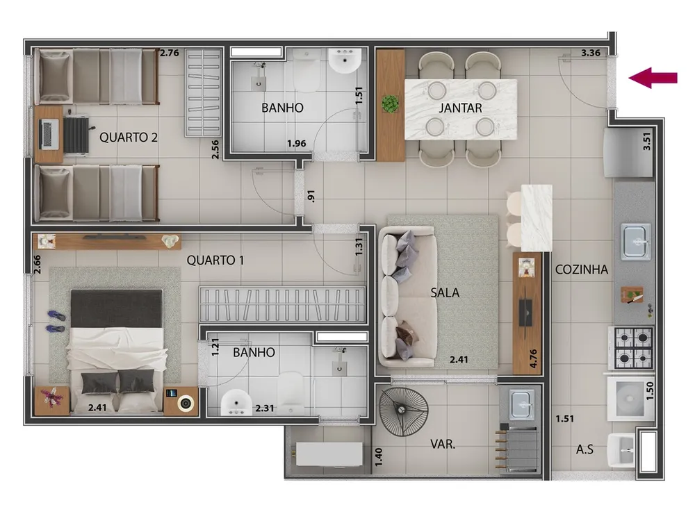 Apartamento, 2 quartos, 54 m² - Foto 20