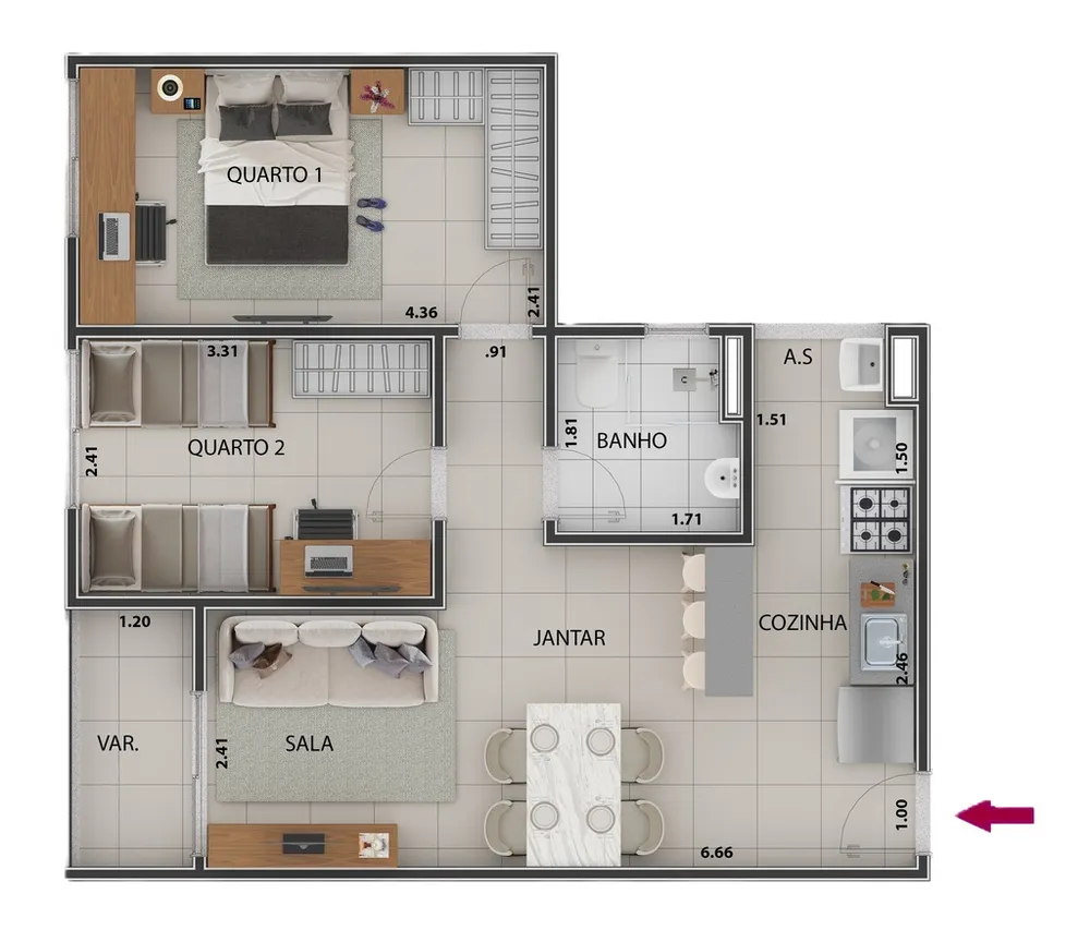 Apartamento, 2 quartos, 54 m² - Foto 19