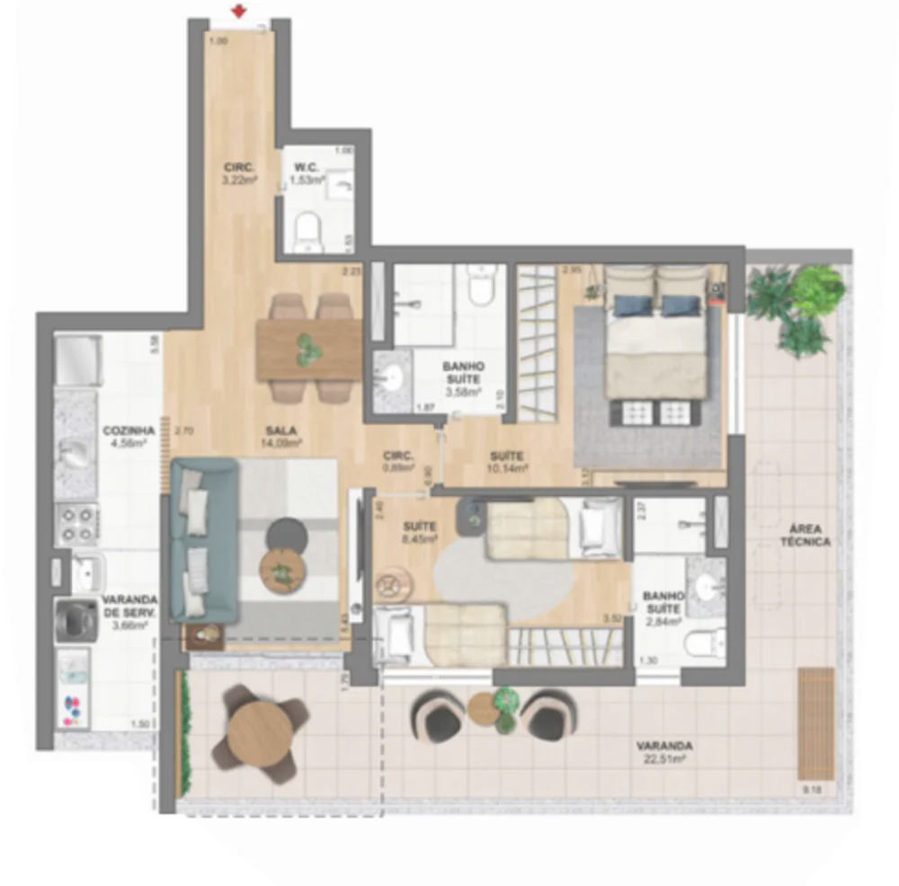 Apartamento, 2 quartos, 71 m² - Foto 47