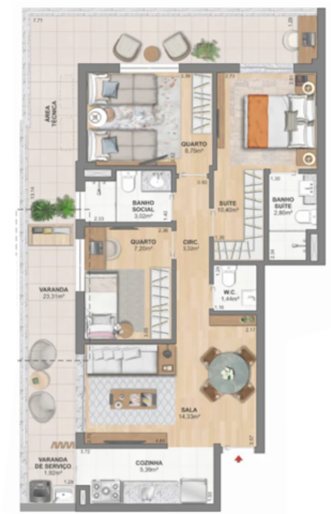 Apartamento, 2 quartos, 71 m² - Foto 41