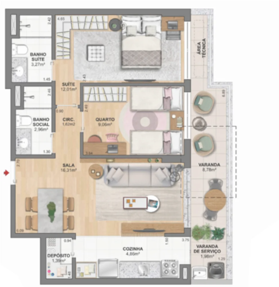 Apartamento, 2 quartos, 71 m² - Foto 53