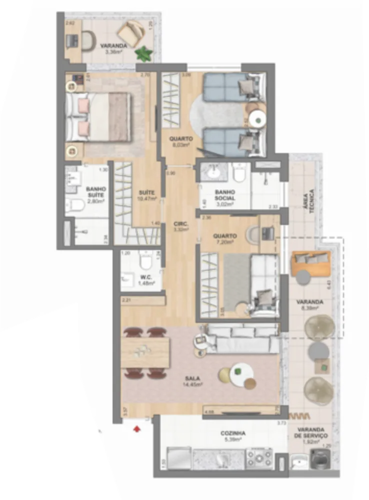 Apartamento, 2 quartos, 71 m² - Foto 43