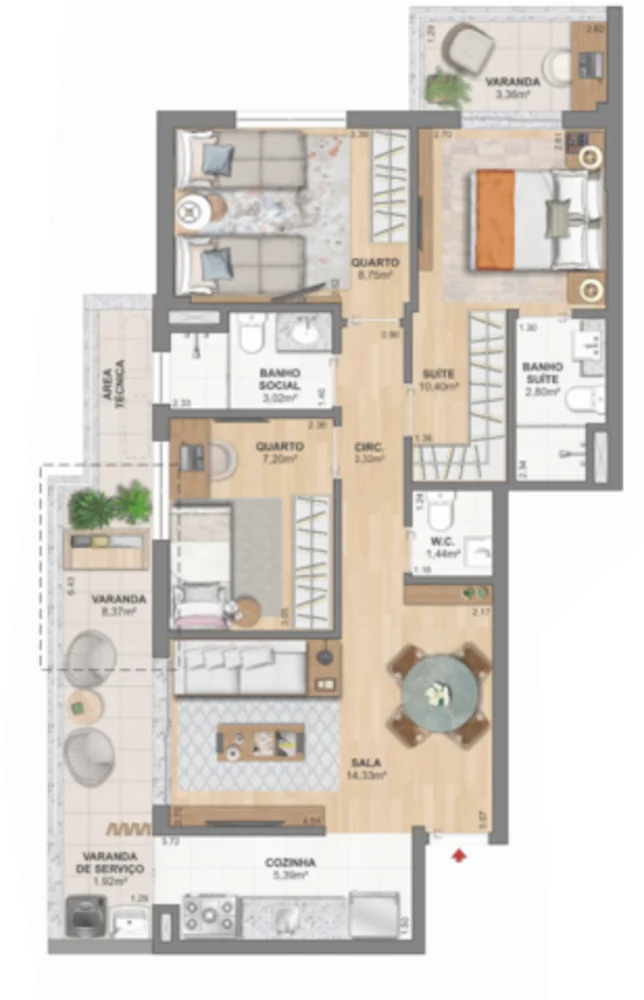 Apartamento, 2 quartos, 71 m² - Foto 44