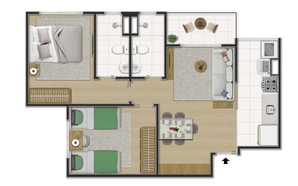 Apartamento, 2 quartos, 44 m² - Foto 21