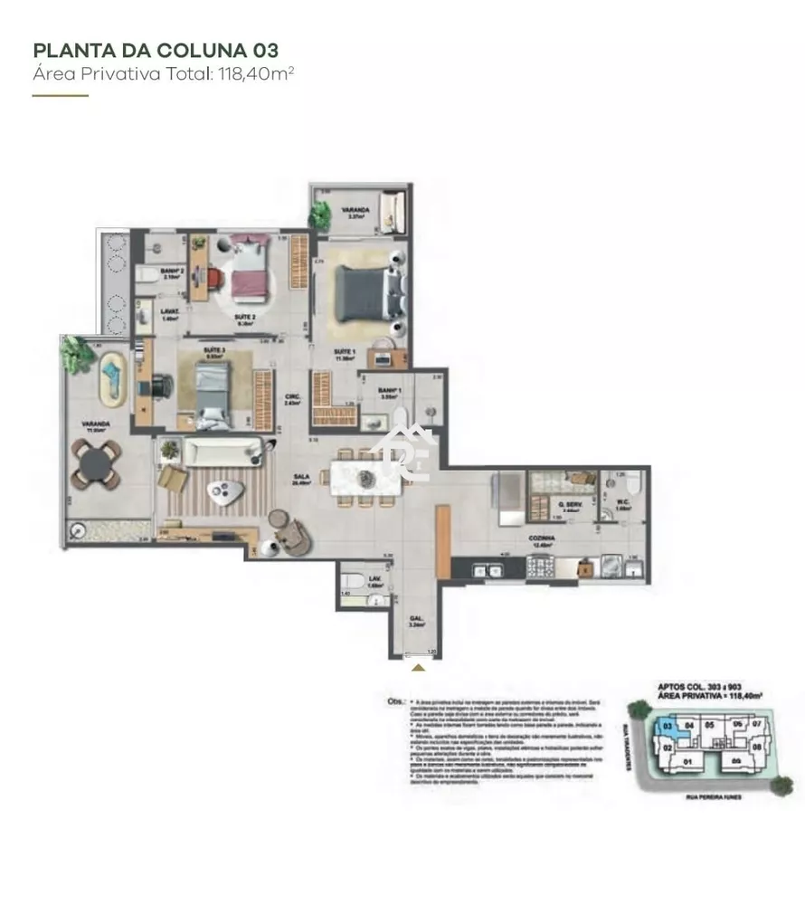 Apartamento, 4 quartos, 118 m² - Foto 3