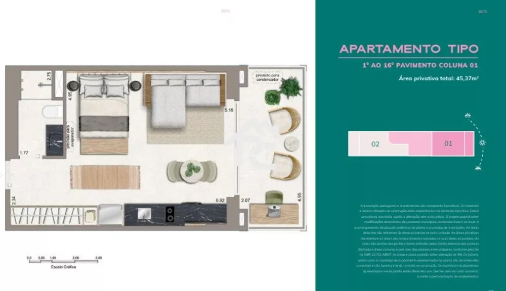 Apartamento, 1 quarto, 45 m² - Foto 13