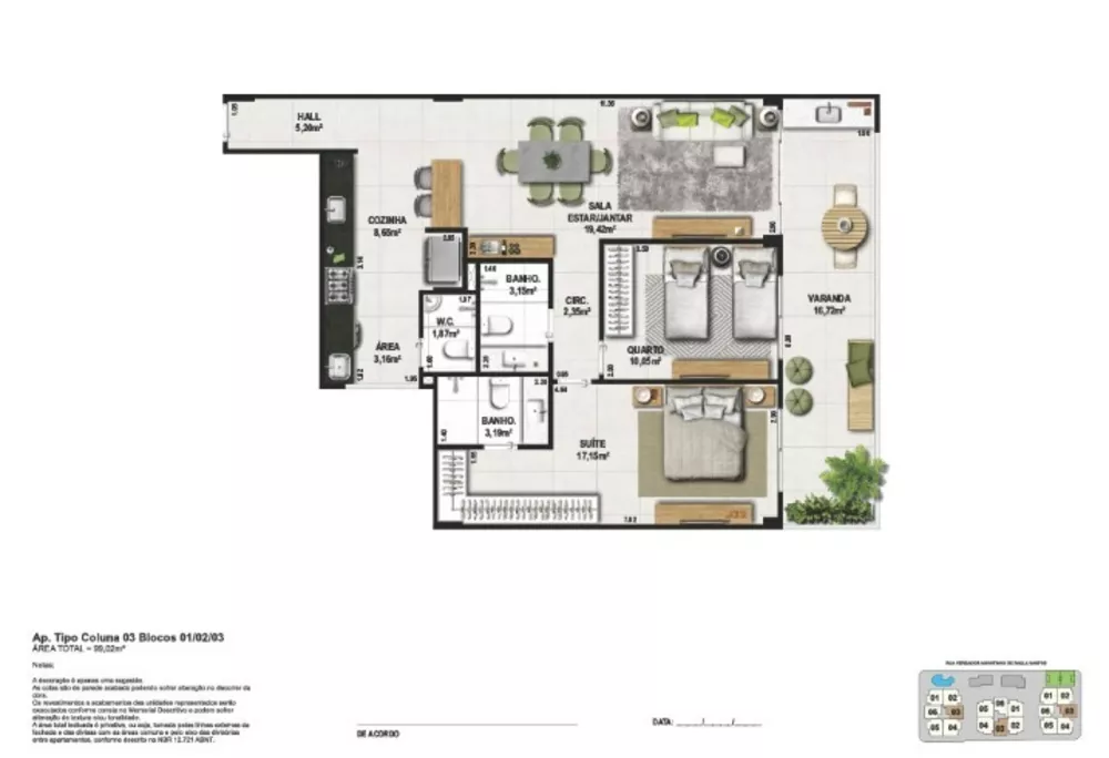 Apartamento, 2 quartos, 99 m² - Foto 2