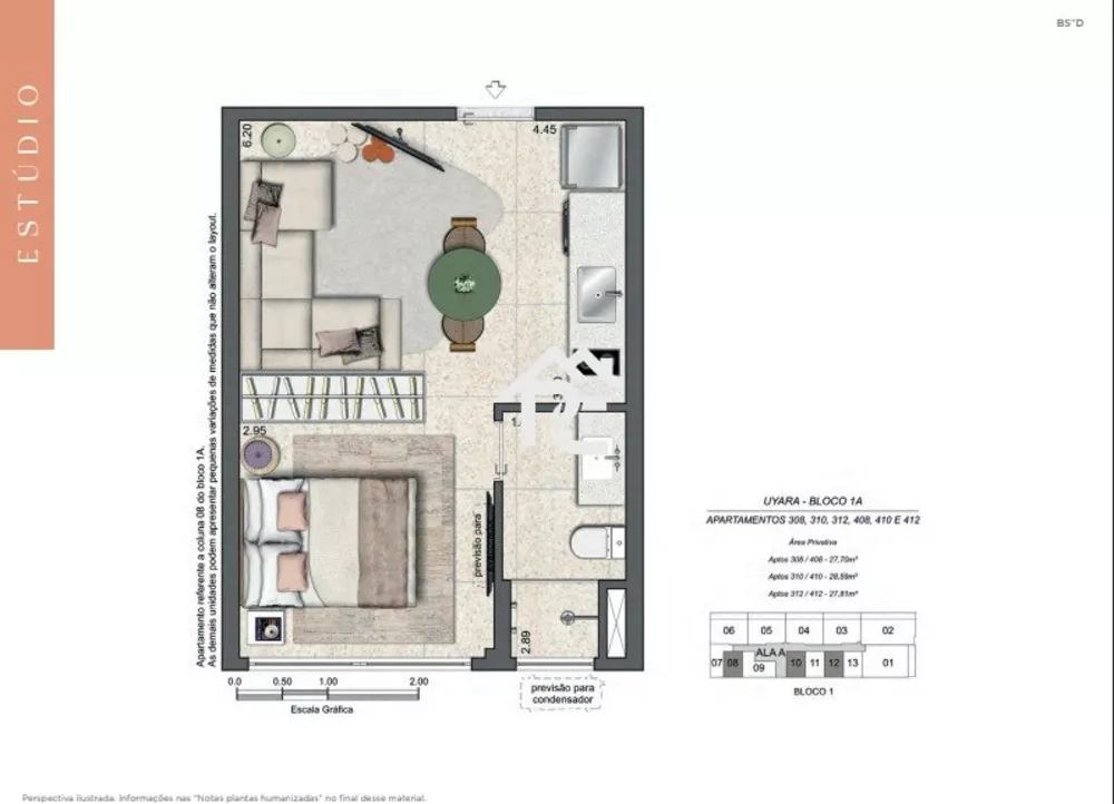 Apartamento, 1 quarto, 28 m² - Foto 1