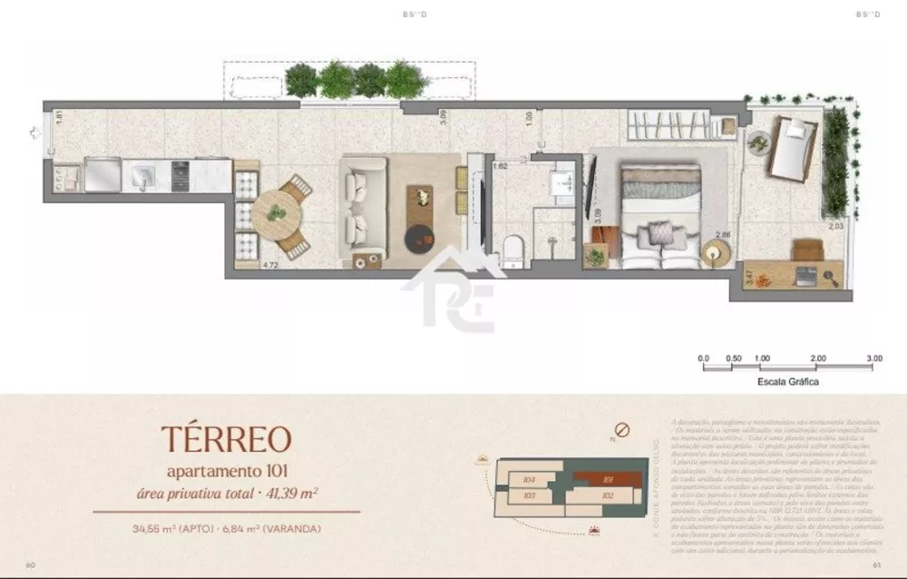 Apartamento, 1 quarto, 41 m² - Foto 3