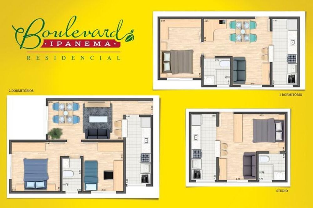Apartamento, 2 quartos, 46 m² - Foto 2
