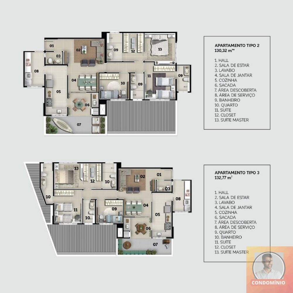 Apartamento, 3 quartos, 117 m² - Foto 2