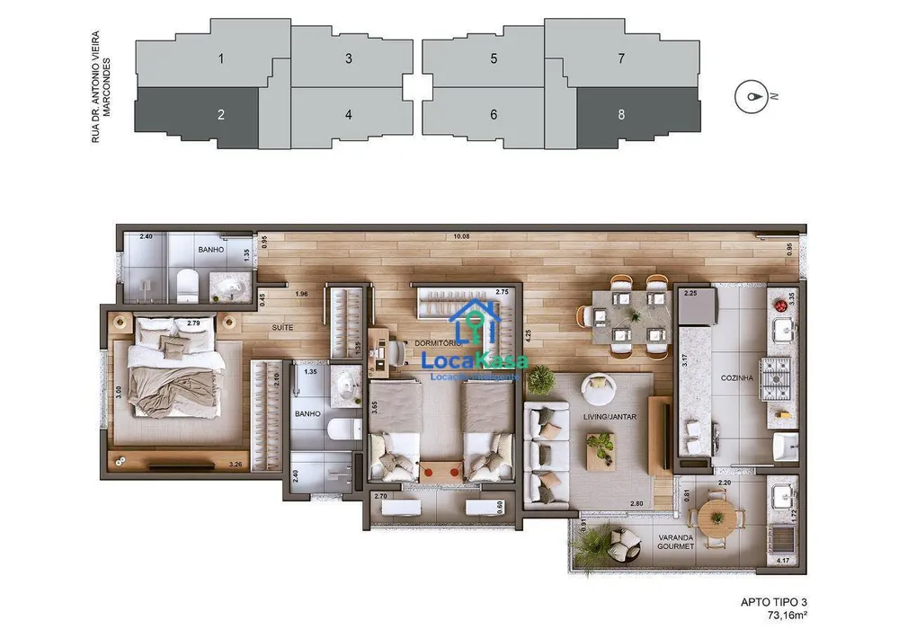Apartamento, 2 quartos, 72 m² - Foto 8