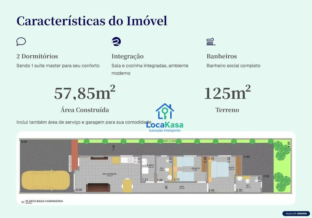 Casa, 2 quartos, 57 m² - Foto 6