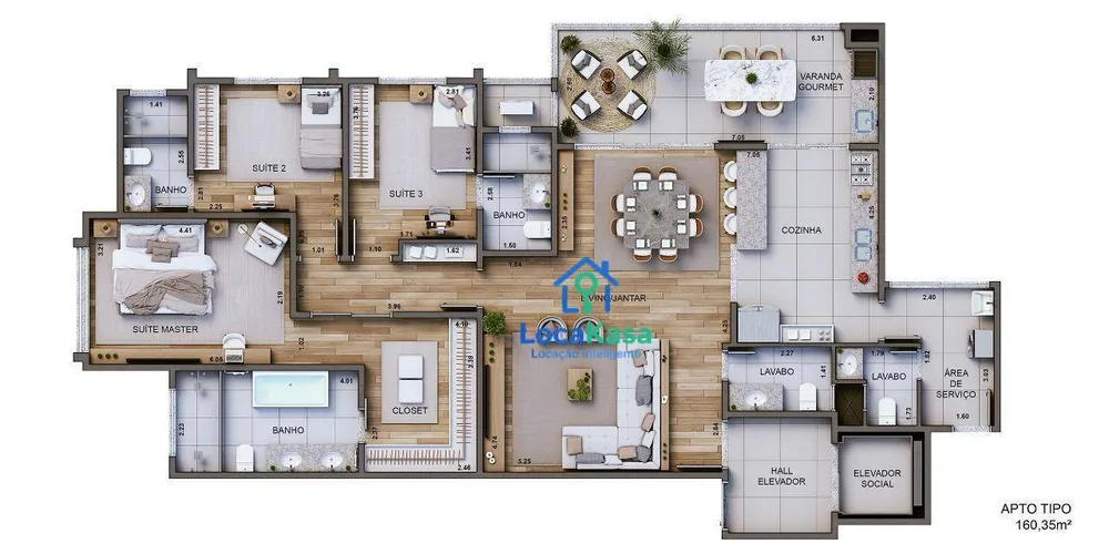 Apartamento, 3 quartos, 160 m² - Foto 8