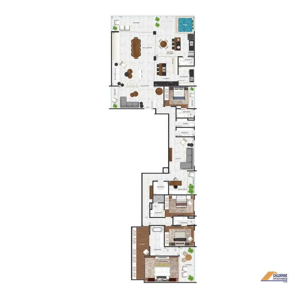 Apartamento, 3 quartos, 138 m² - Foto 2
