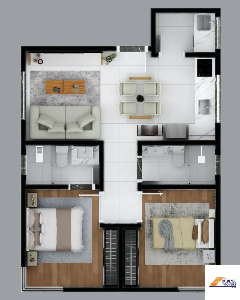 Apartamento, 2 quartos, 52 m² - Foto 1