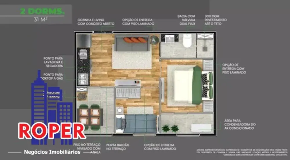 Apartamento, 2 quartos, 30 m² - Foto 12