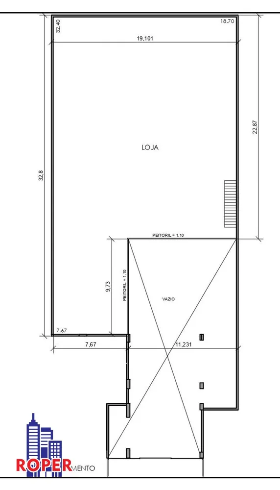 Loja-Salão, 1328 m² - Foto 1