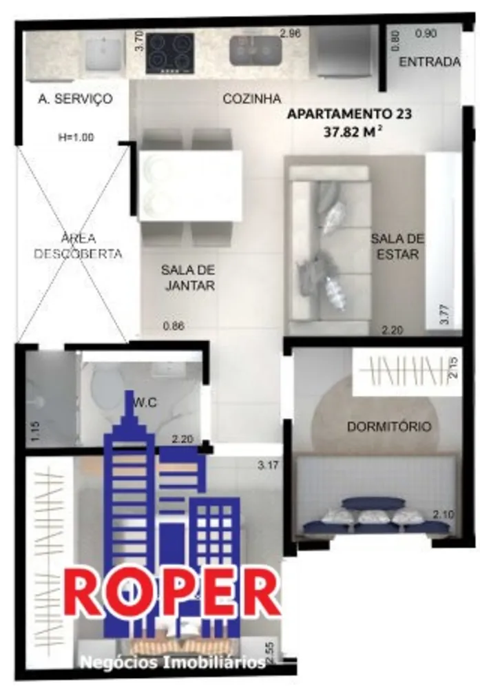Apartamento, 2 quartos, 39 m² - Foto 16