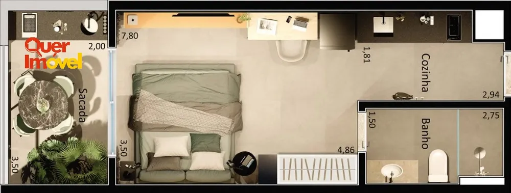 Apartamento, 1 quarto, 38 m² - Foto 4
