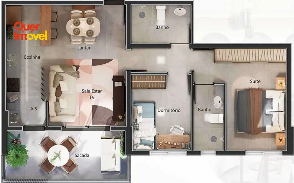 Apartamento, 2 quartos, 73 m² - Foto 1