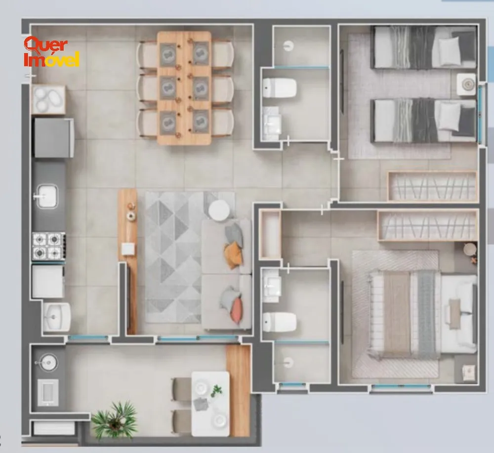 Apartamento, 2 quartos, 62 m² - Foto 3