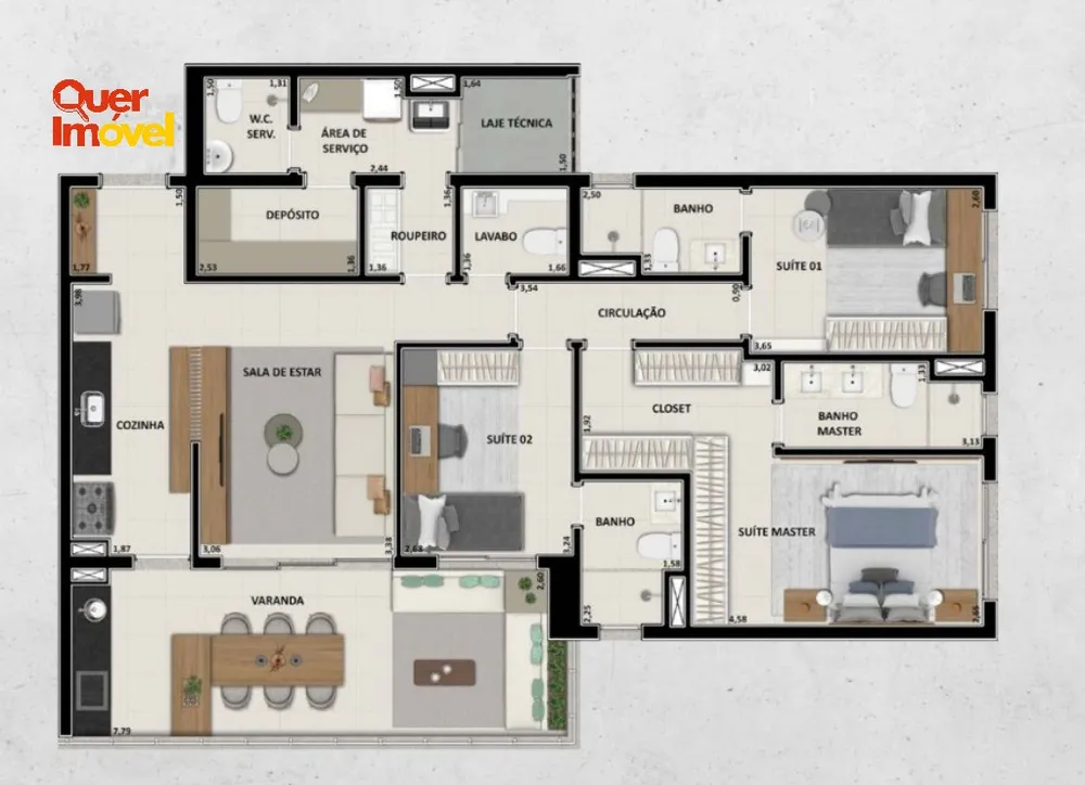 Apartamento, 3 quartos, 132 m² - Foto 5