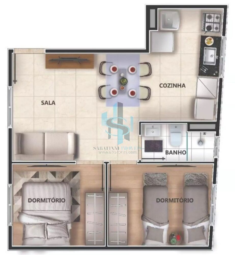 Apartamento, 2 quartos, 30 m² - Foto 7
