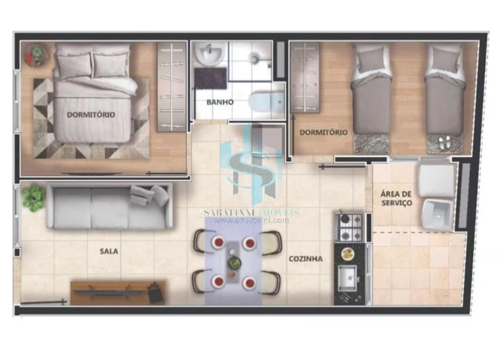 Apartamento, 2 quartos, 30 m² - Foto 2