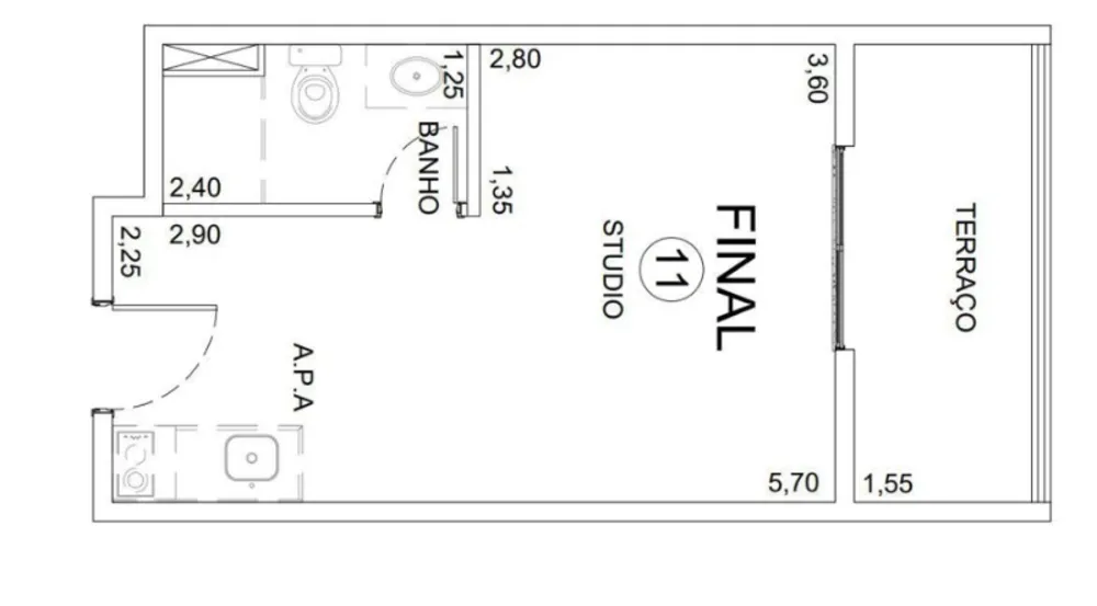 Flat/Apart Hotel, 1 quarto, 25 m² - Foto 8