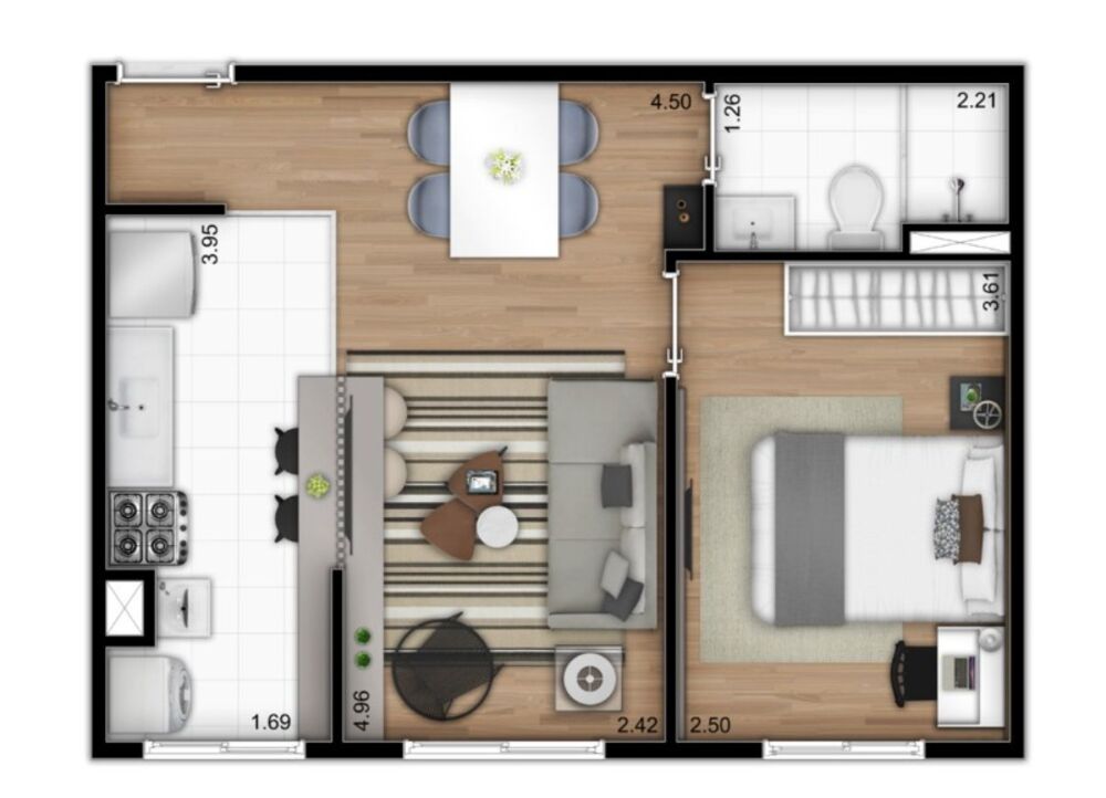 Apartamento, 1 quarto, 39 m² - Foto 10