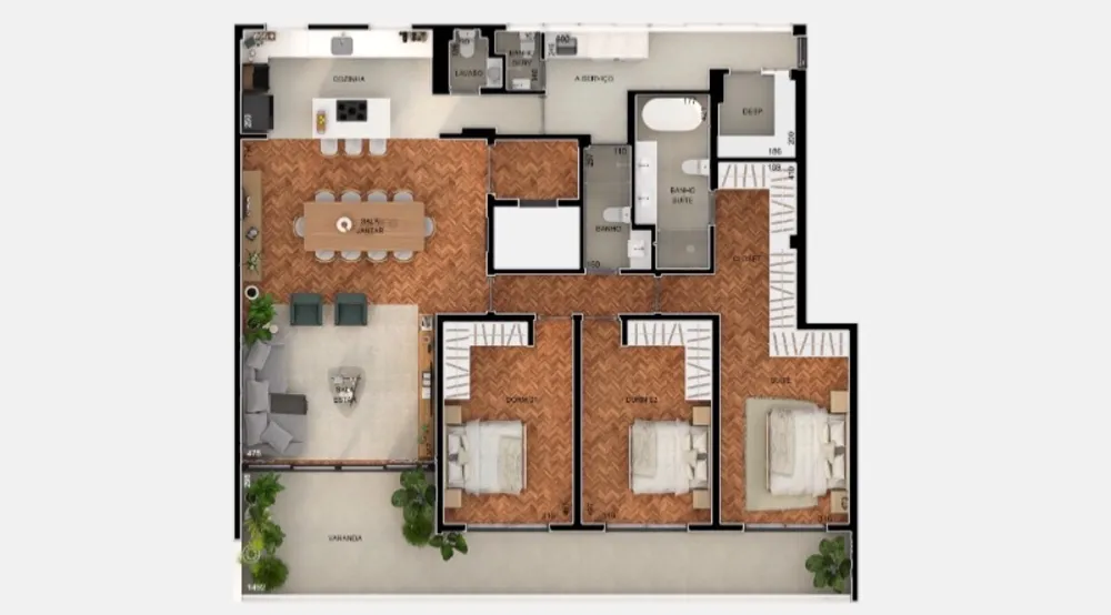 Apartamento, 3 quartos, 202 m² - Foto 6