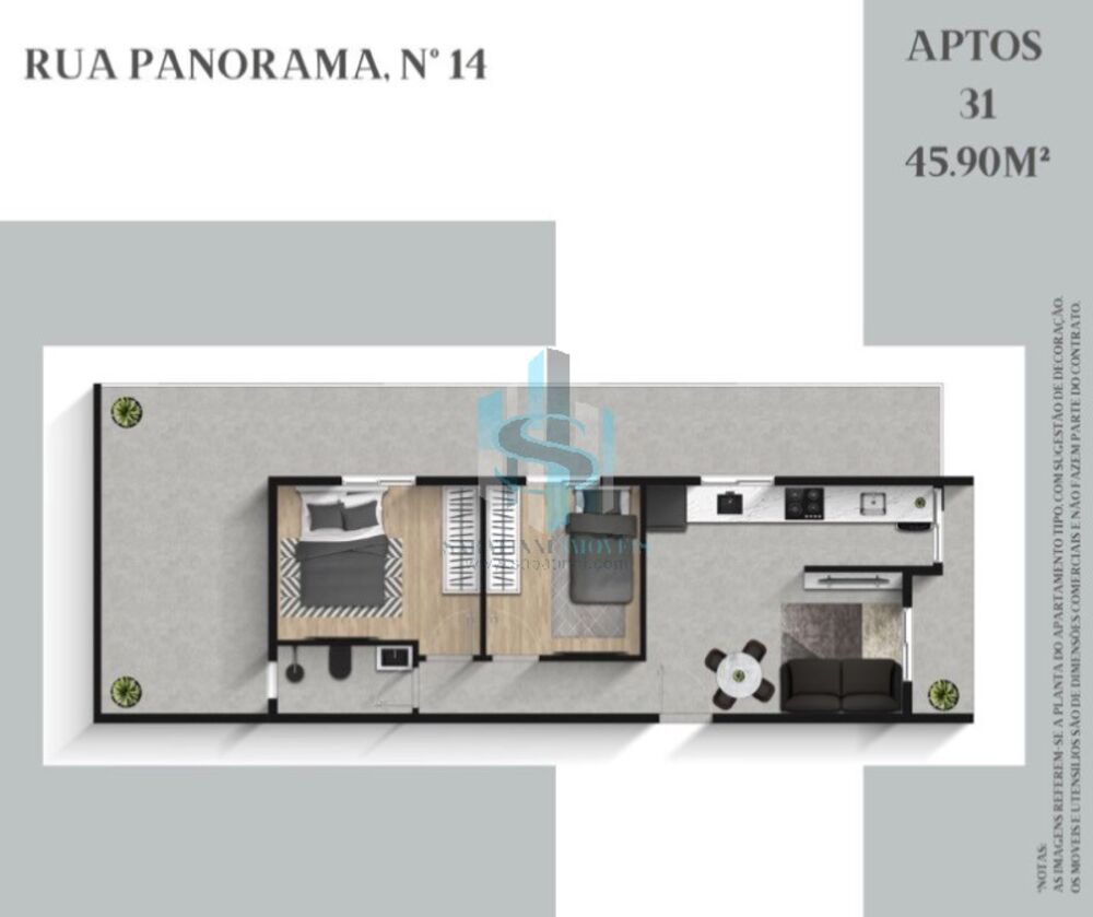 Apartamento, 2 quartos, 35 m² - Foto 1