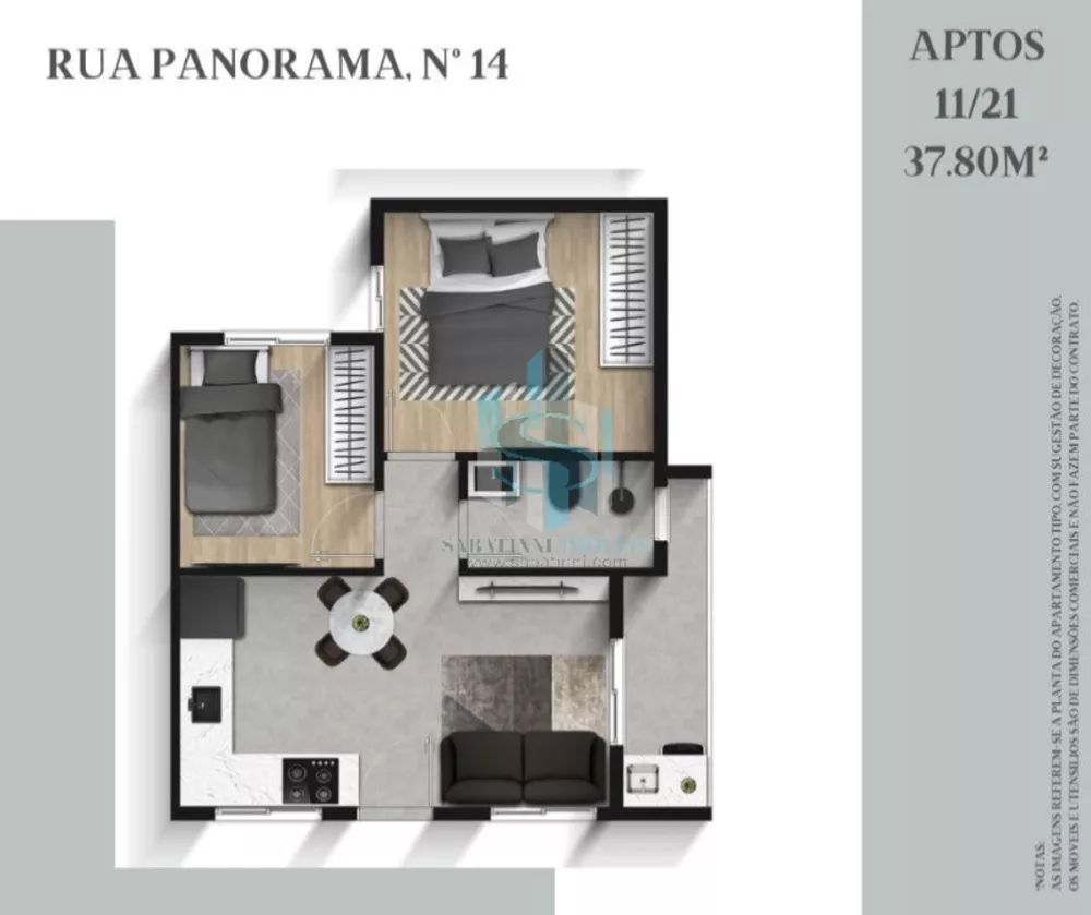 Apartamento, 2 quartos, 35 m² - Foto 3