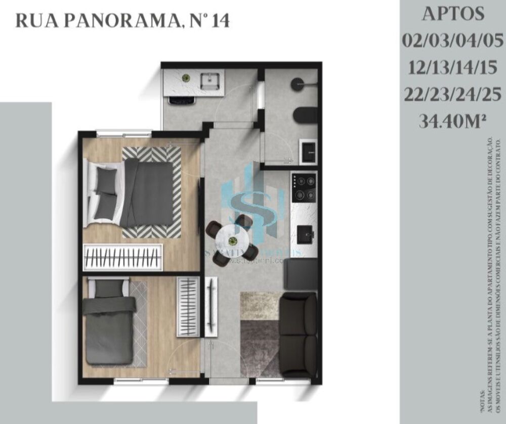 Apartamento, 2 quartos, 35 m² - Foto 3