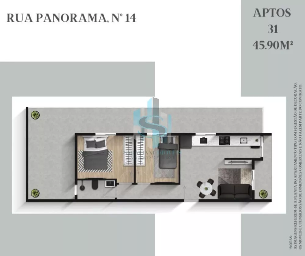 Apartamento, 2 quartos, 35 m² - Foto 8