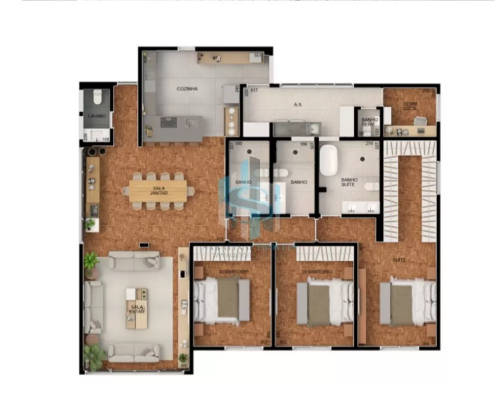 Apartamento, 3 quartos, 220 m² - Foto 1