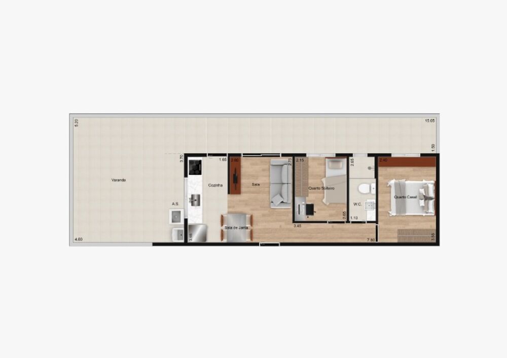 Cobertura, 2 quartos, 43 m² - Foto 7