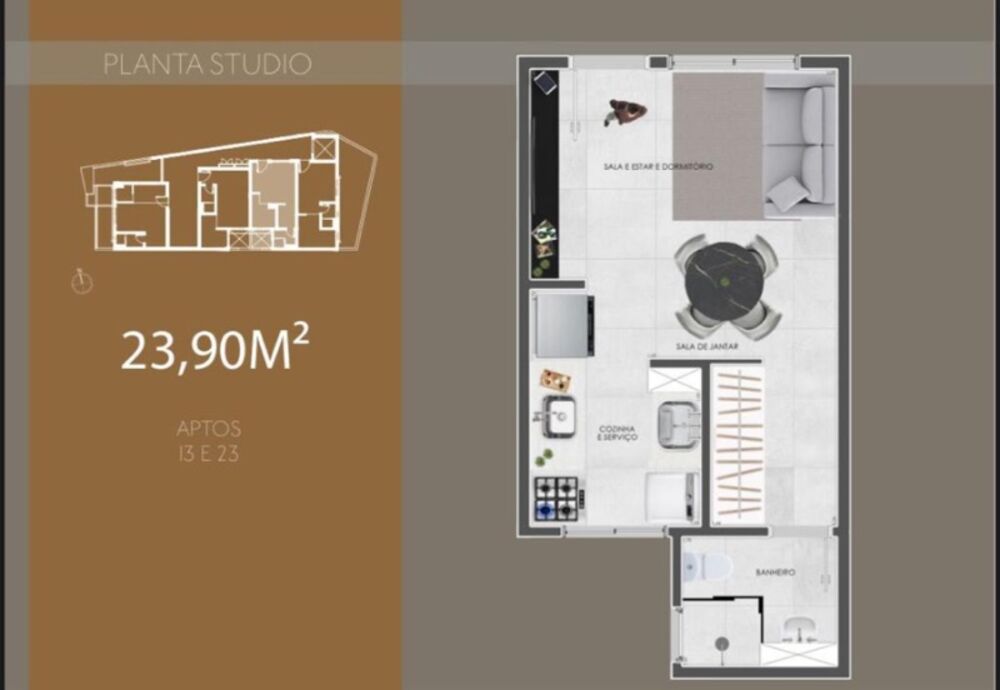 Flat/Apart Hotel, 1 quarto, 24 m² - Foto 11