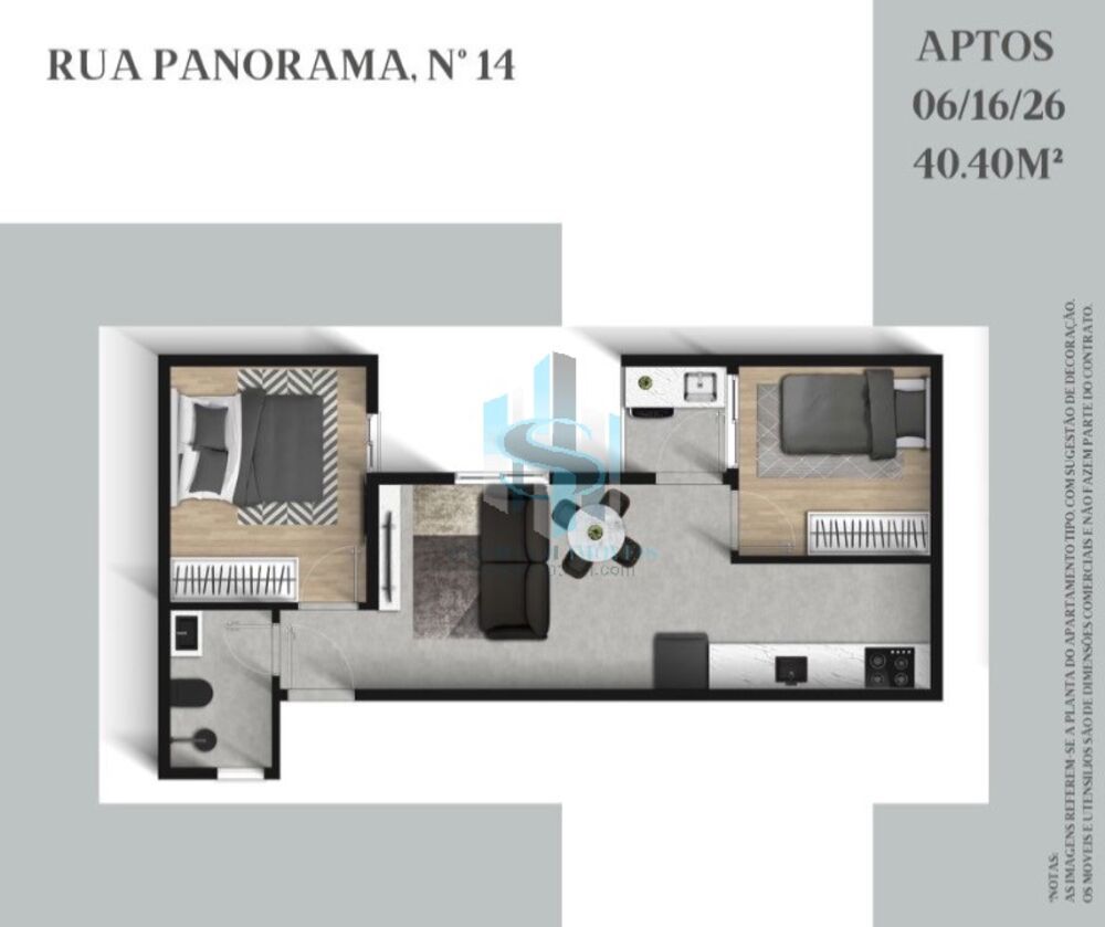 Apartamento, 2 quartos, 35 m² - Foto 1
